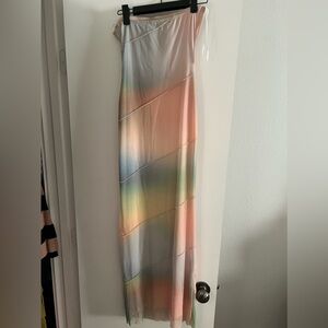 Princess Polly colorful strapless maxi dress